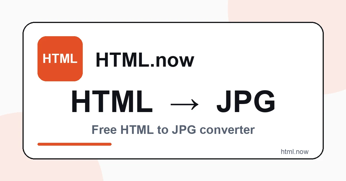 Convierta HTML a JPG en línea gratis