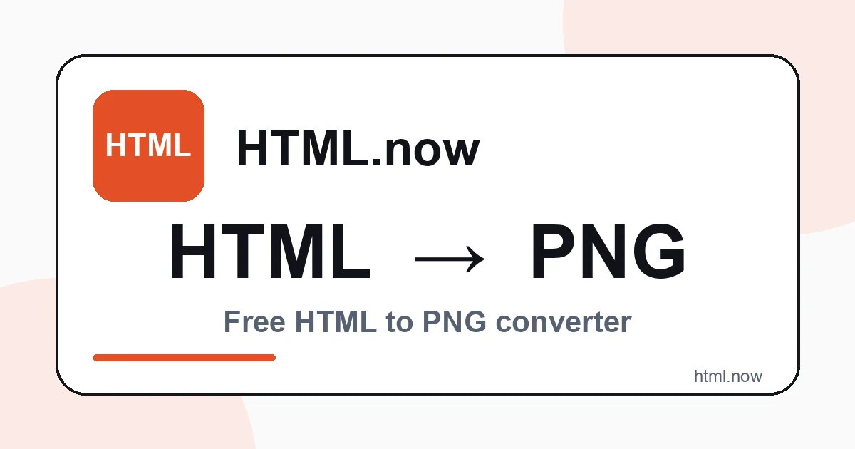 Convert HTML to PNG Online Free